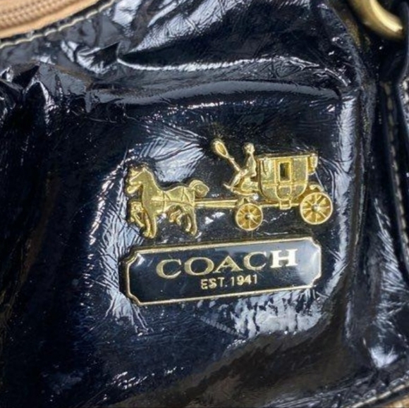 COACH Wicker & Leather Satchel Purse VVVGC preowned. - Picture 6 of 6